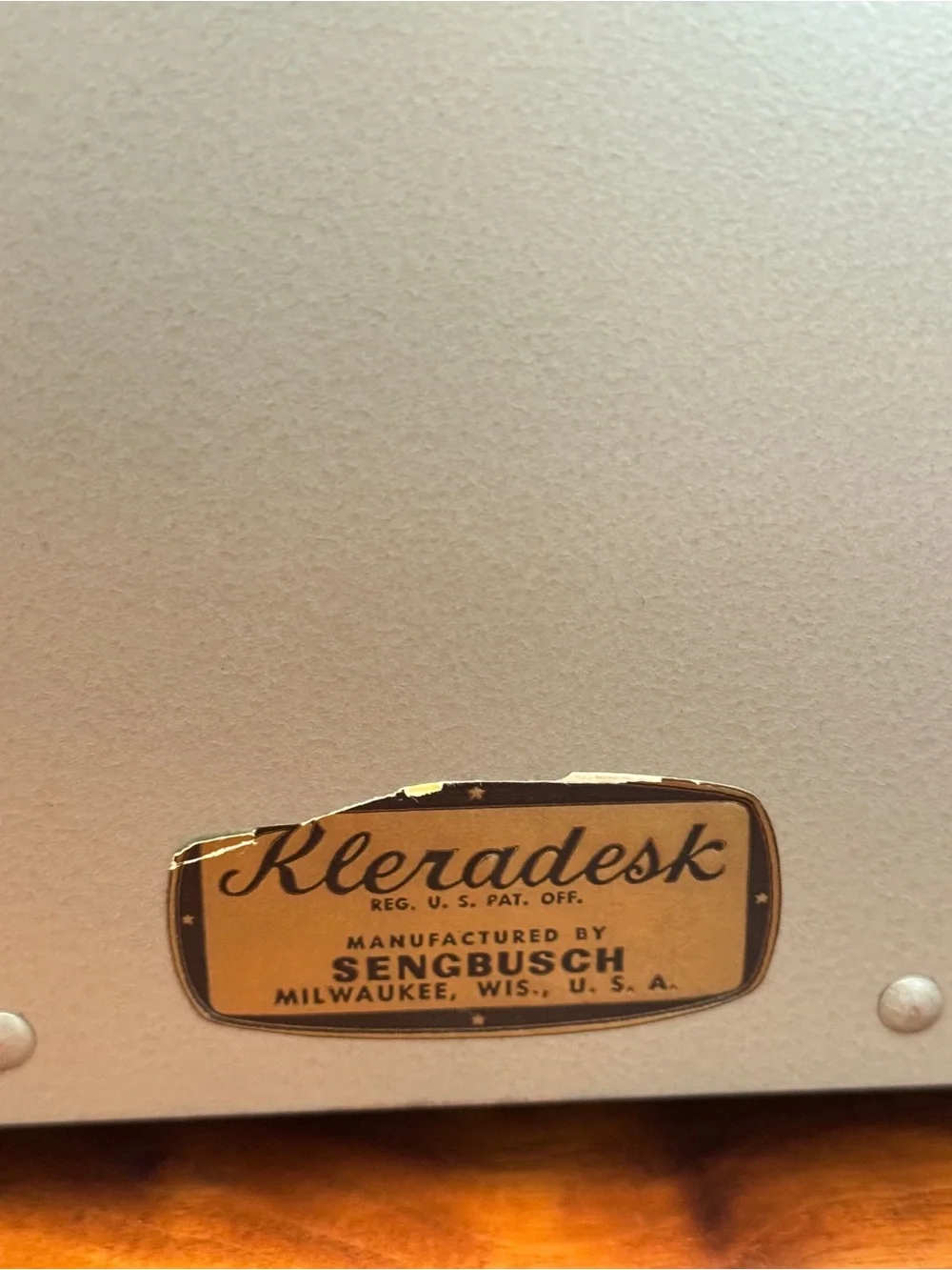 Vintage Sengbusch KLERADESK 6 SLOT Adjustable METAL Desktop File Organizer